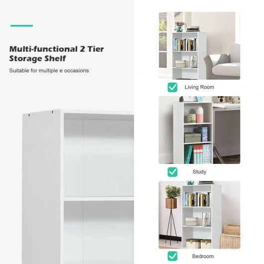 3 Open Shelf Bookcase Modern Storage Display Cabinet-White