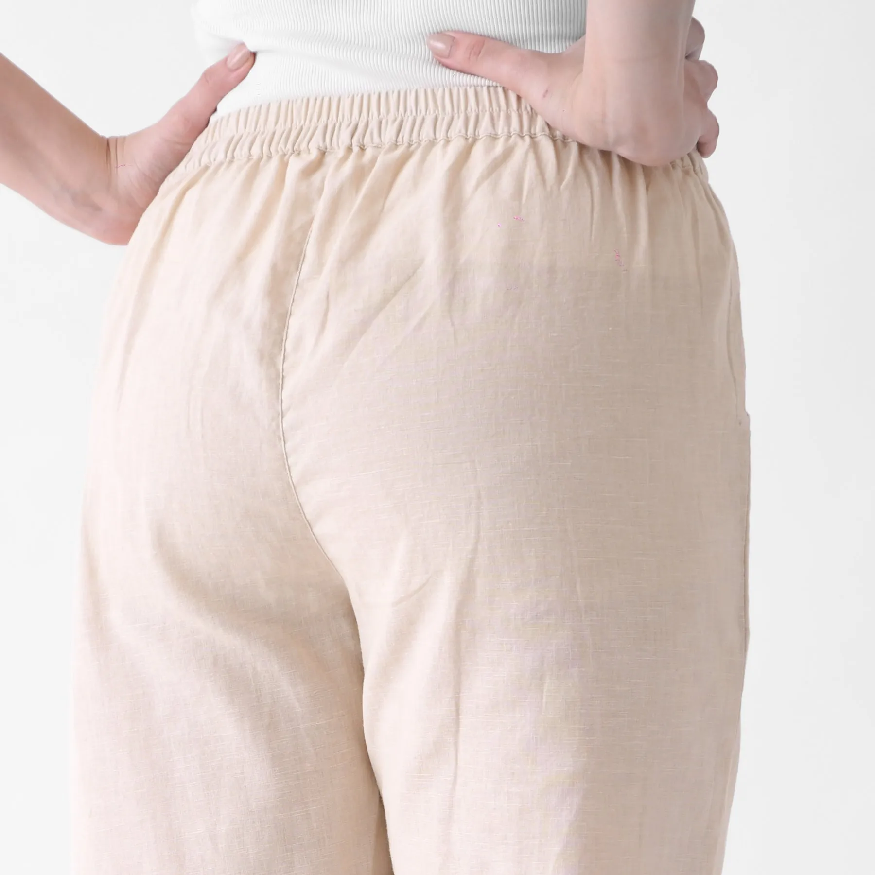 Beige Cotton AMPM Pants