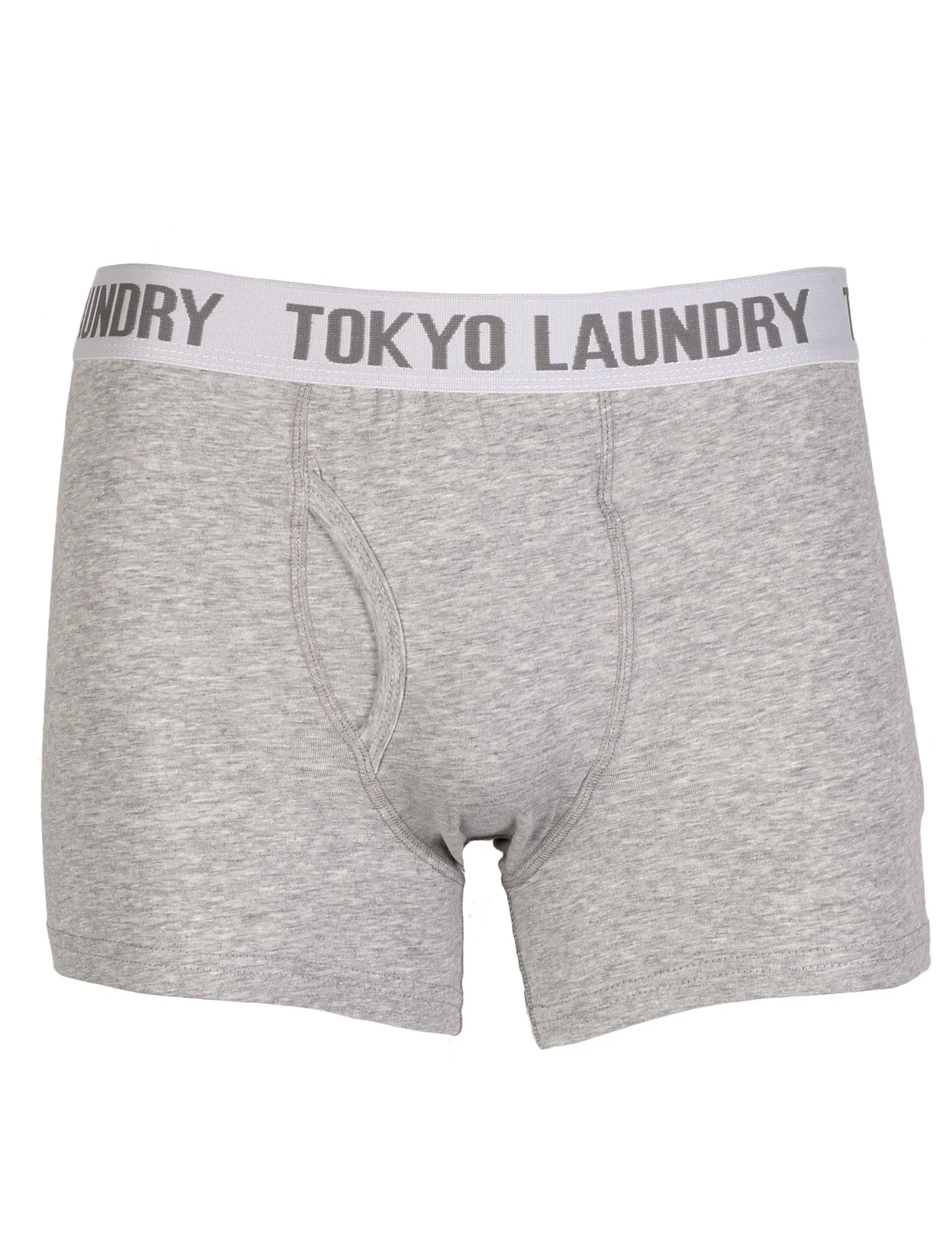 Camden (2 Pack) Boxer Shorts Set in Light Grey Marl / Deep Teal - Tokyo Laundry