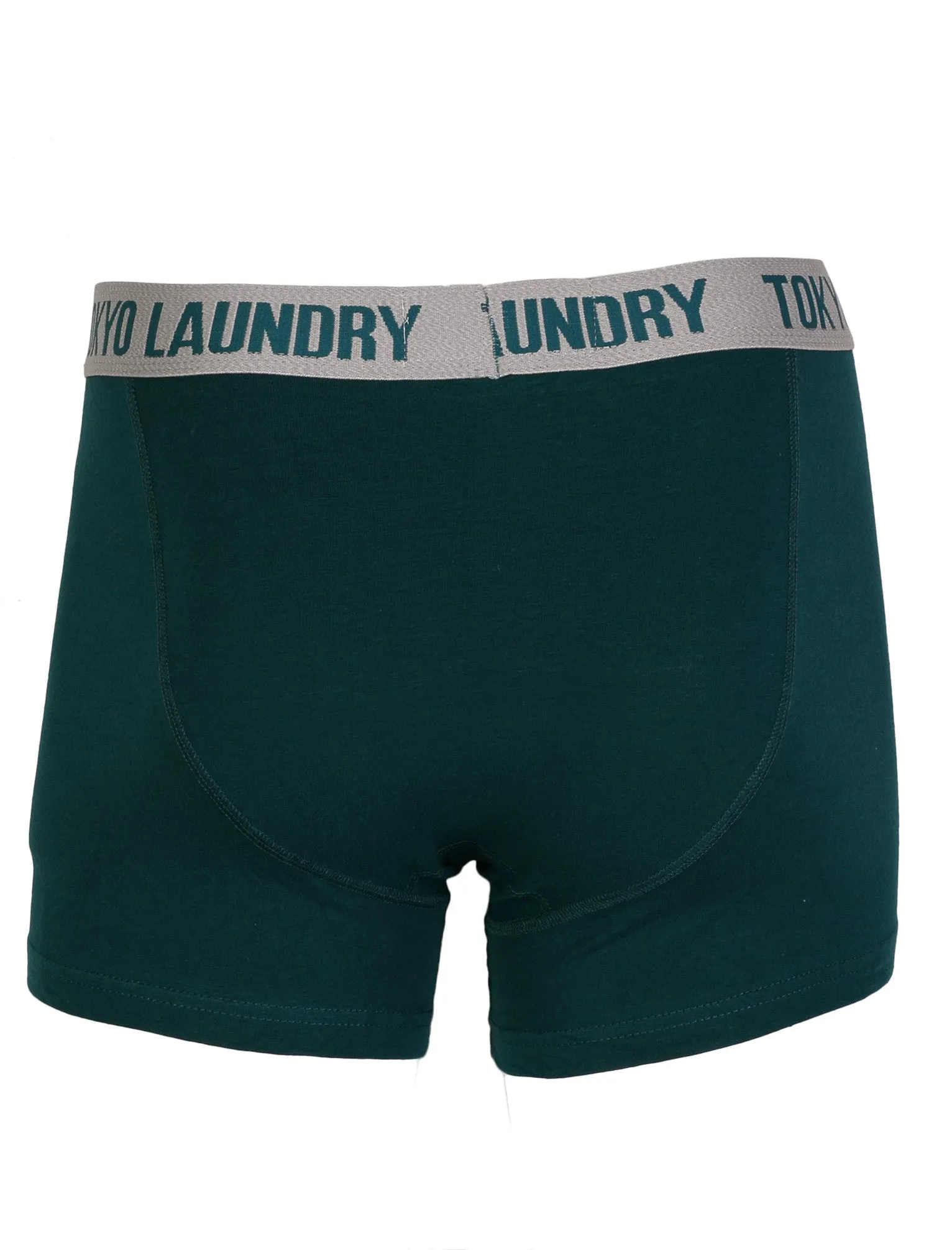 Camden (2 Pack) Boxer Shorts Set in Light Grey Marl / Deep Teal - Tokyo Laundry
