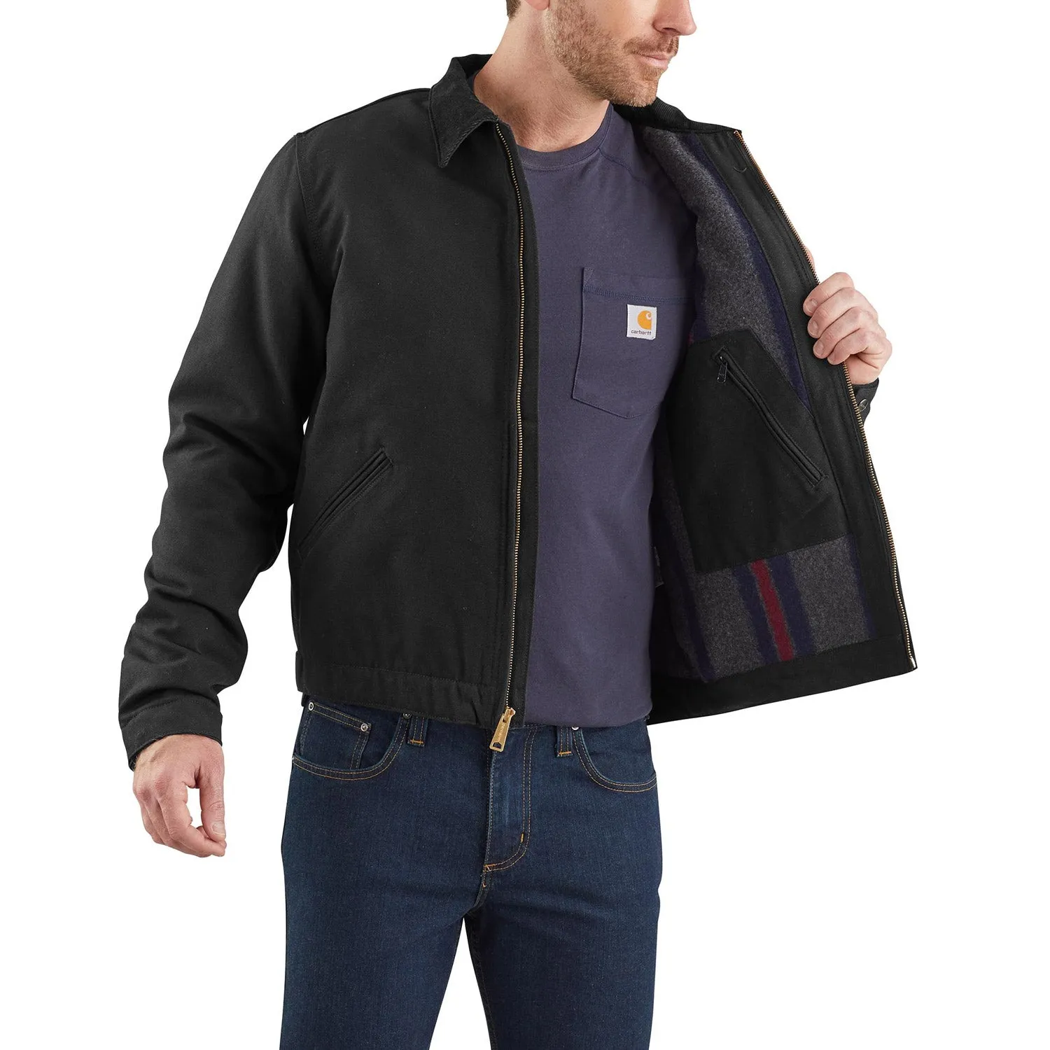 Carhartt Men's Relaxed Fit Blanket-Lined Detroit Jacket
