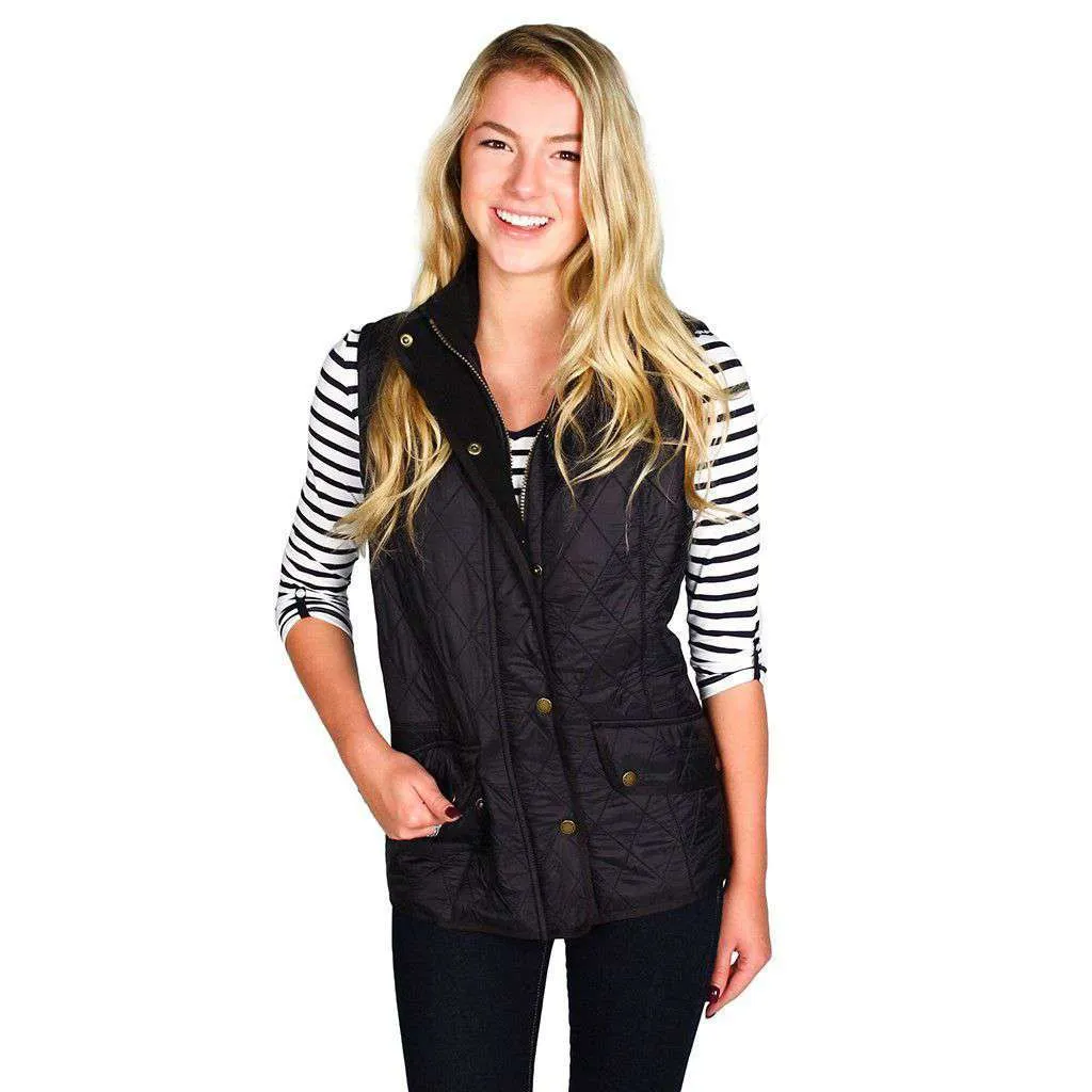 Cavalry Quilted Gilet in Black by Barbour