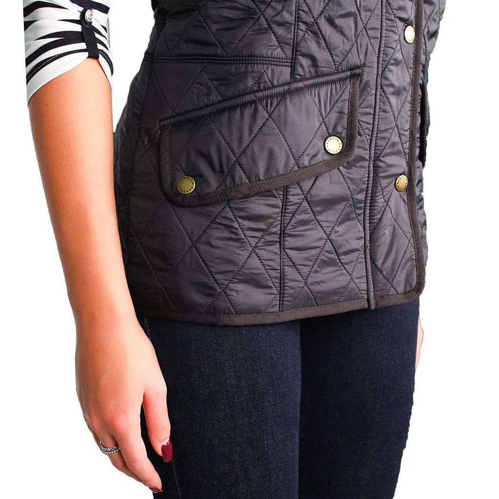 Cavalry Quilted Gilet in Black by Barbour