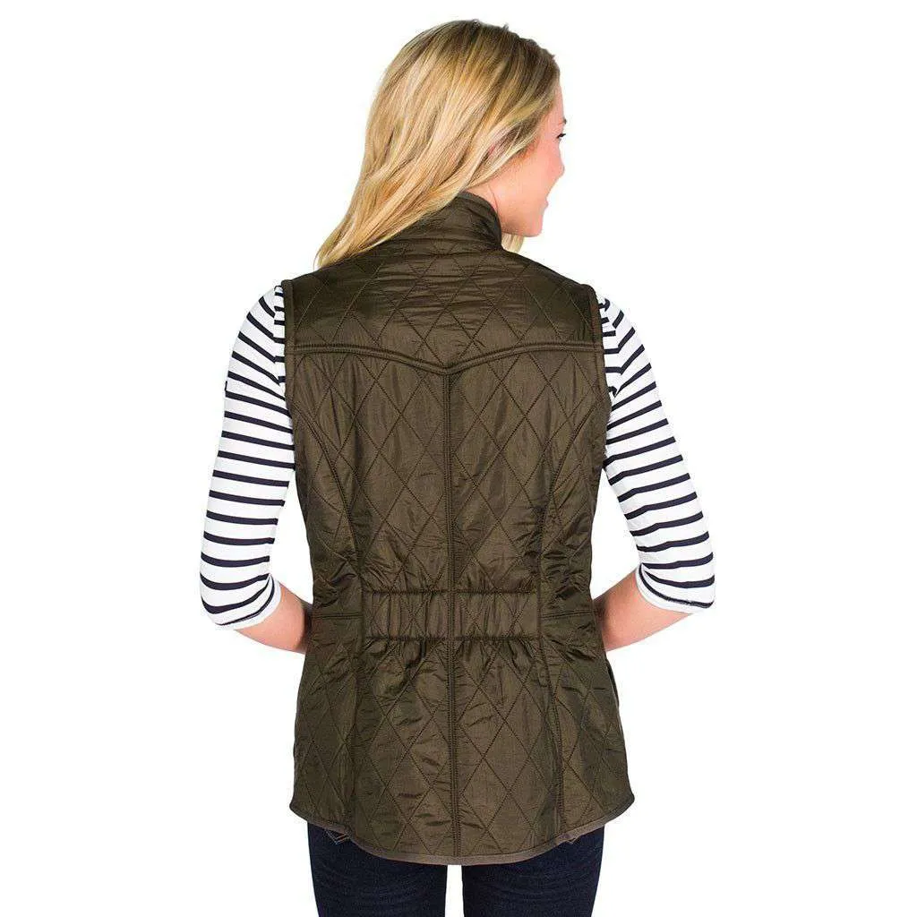 Cavalry Quilted Gilet in Olive Green by Barbour