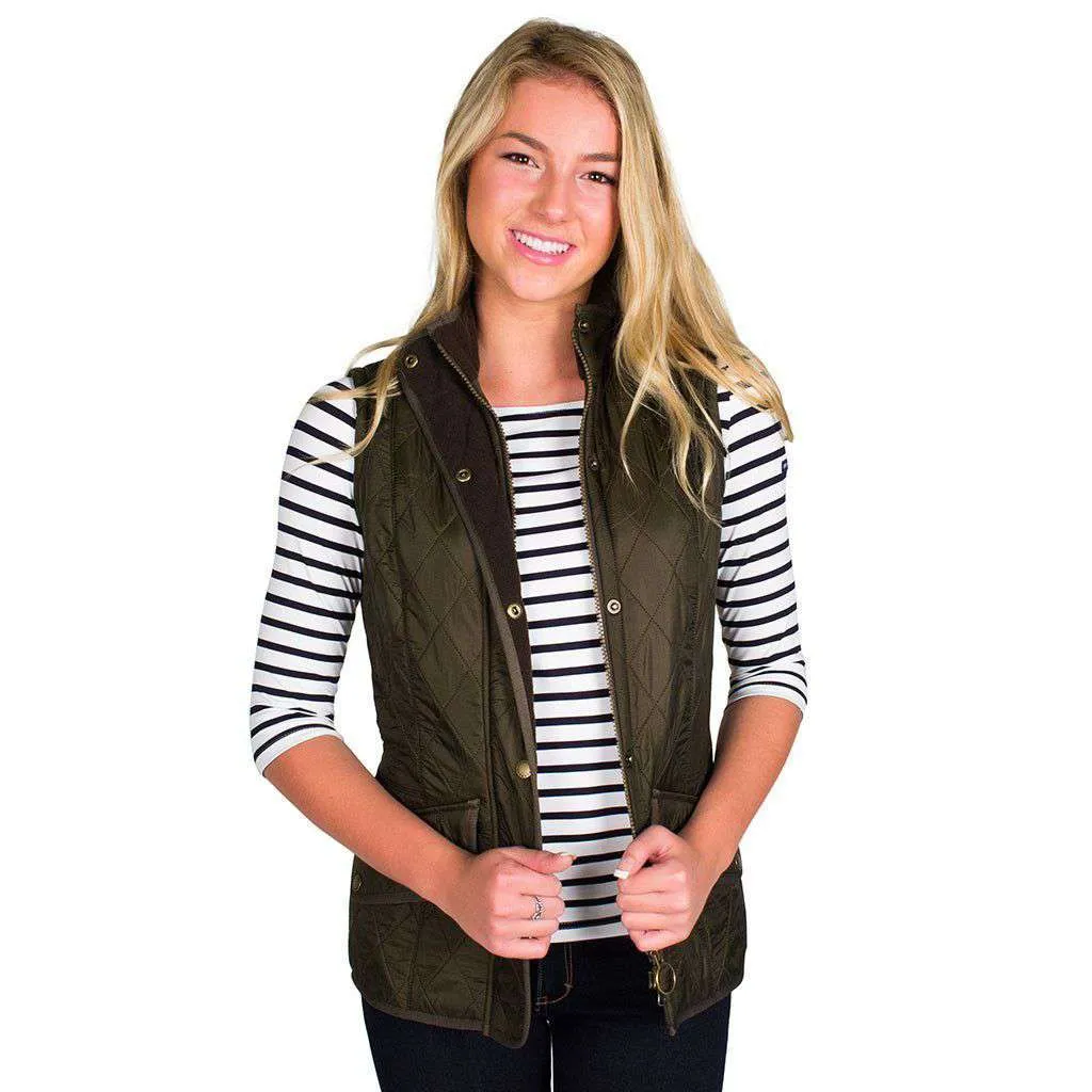 Cavalry Quilted Gilet in Olive Green by Barbour