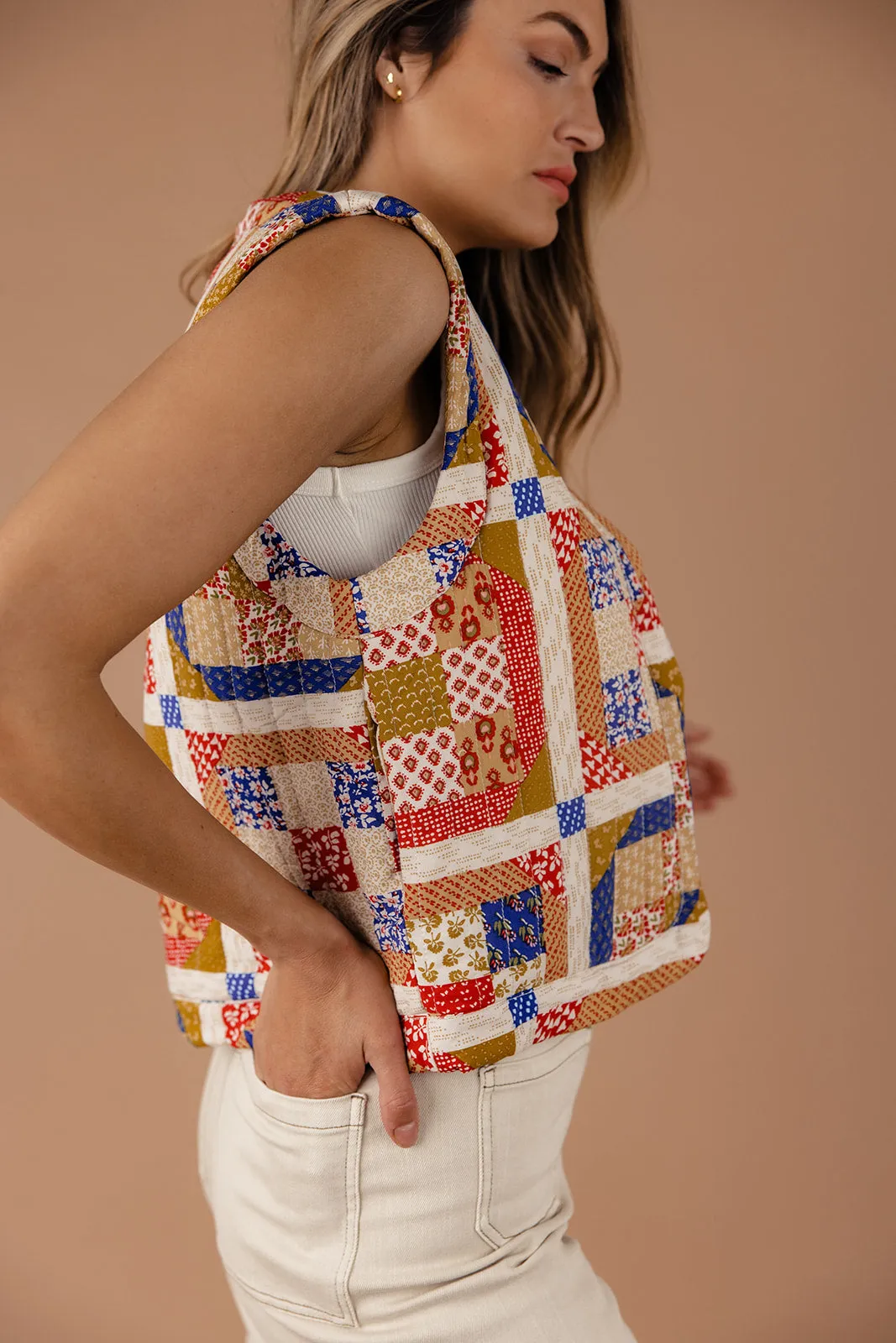 Kim Patchwork Puff Quilted Vest