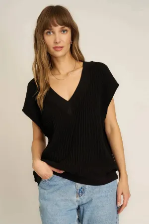 Lost in Love Oversized Sweater Vest by Project Social T | Black