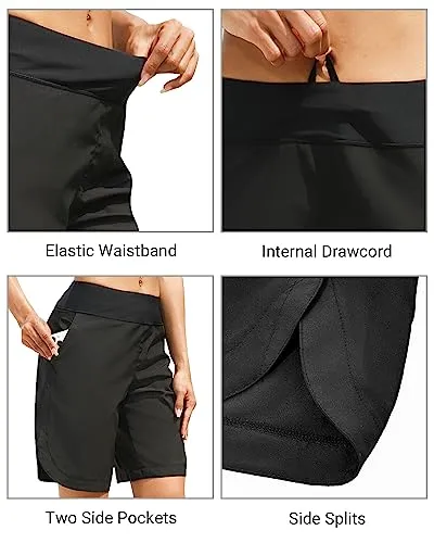 Pockets High Waist UPF 50  Bathing Shorts