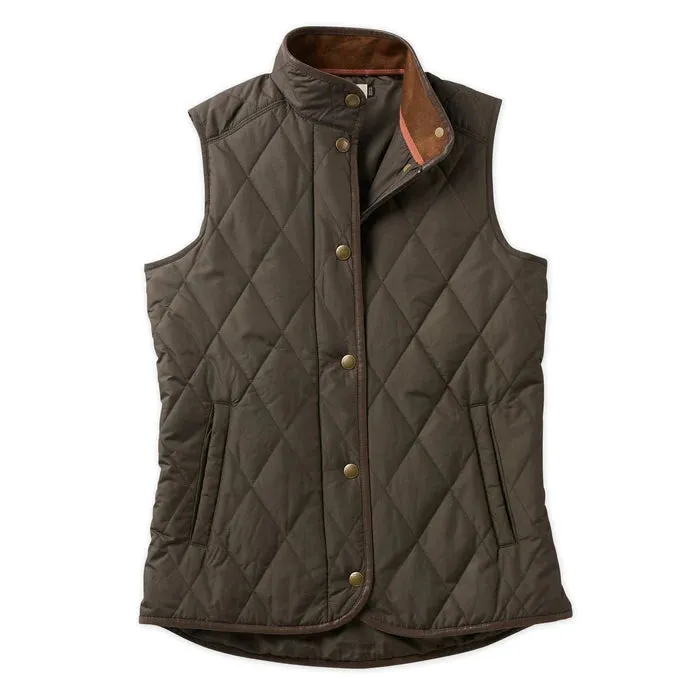 TOM BECKBE WOMENS QUILTED VEST - OLIVE