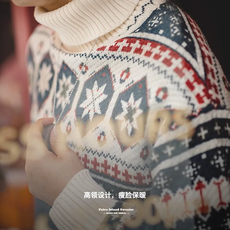 Turtlenecks Snowflake Sweater