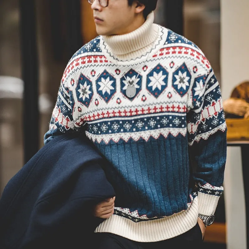 Turtlenecks Snowflake Sweater