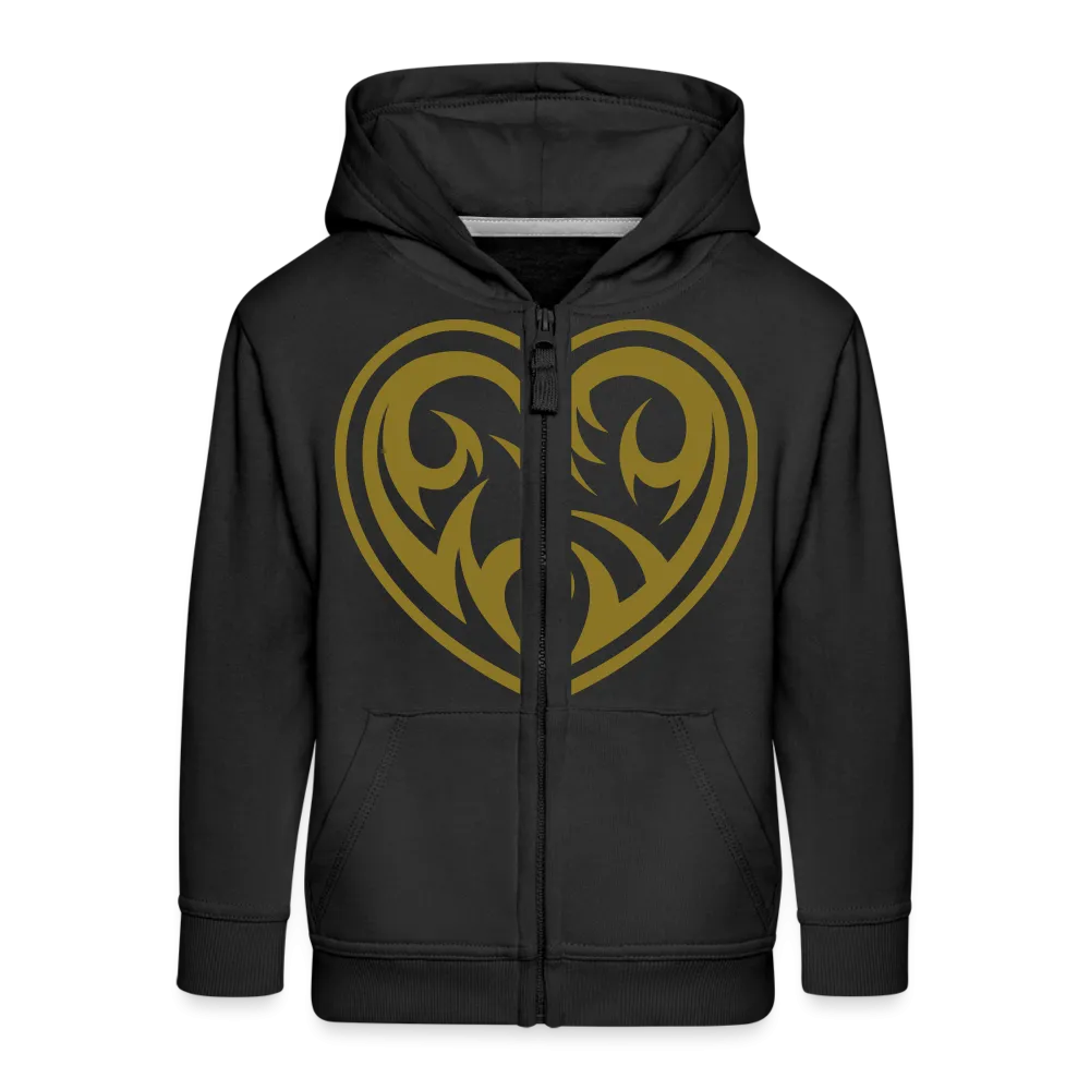 Veste à capuche Premium Enfant "Cœur tribal"